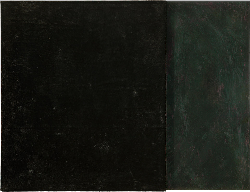 Ilppo Alho, 1988 — Maalaus VII — akryyliv�ri kankaalle ja pleksilasille — 43 x 57 x 2 (cm)